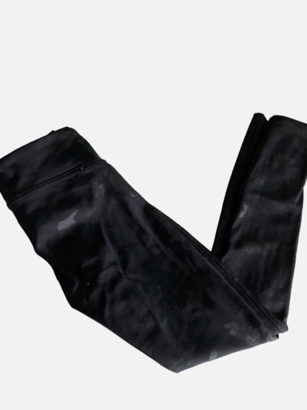 Spanx Leggings GIRLS size SMALL 7-8 black Shiny BLACK CAMO